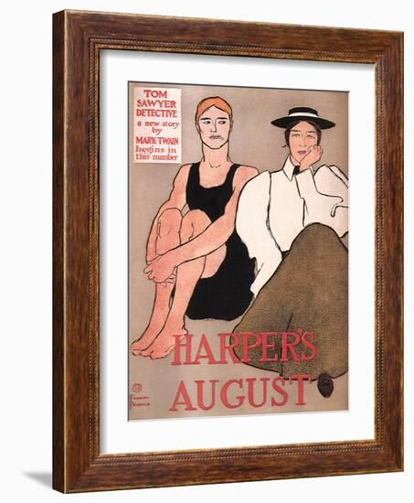 Harper's August, c.1896-Edward Penfield-Framed Giclee Print