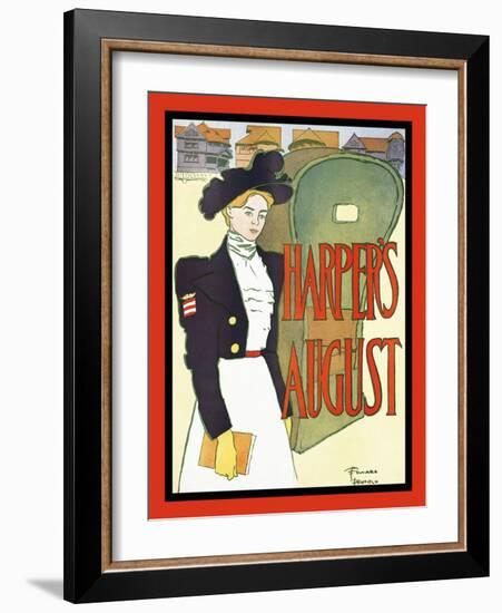 Harper's August-Edward Penfield-Framed Art Print