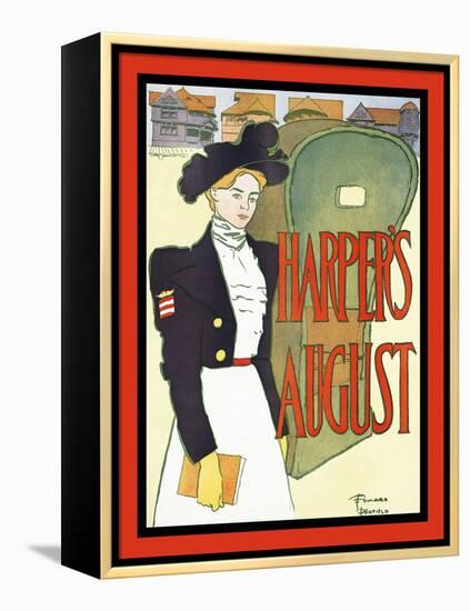 Harper's August-Edward Penfield-Framed Stretched Canvas