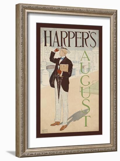 Harper's August-Edward Penfield-Framed Art Print