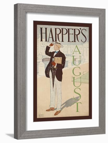 Harper's August-Edward Penfield-Framed Art Print