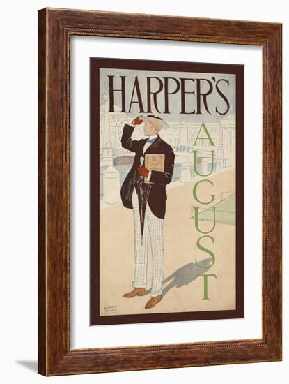 Harper's August-Edward Penfield-Framed Art Print