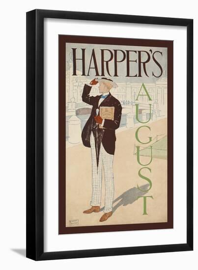 Harper's August-Edward Penfield-Framed Art Print