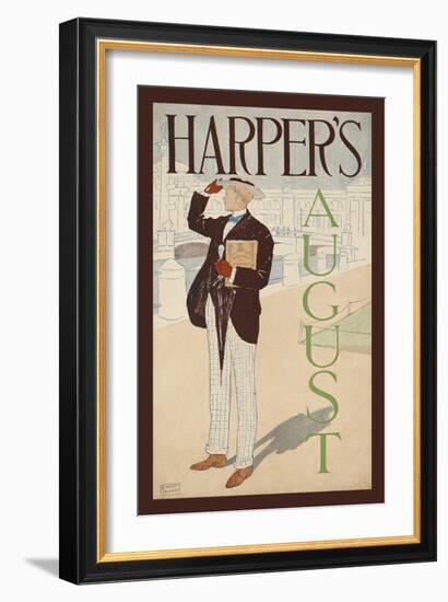 Harper's August-Edward Penfield-Framed Art Print