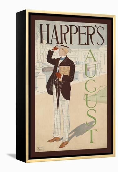 Harper's August-Edward Penfield-Framed Stretched Canvas