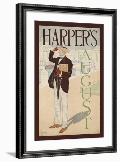 Harper's August-Edward Penfield-Framed Art Print