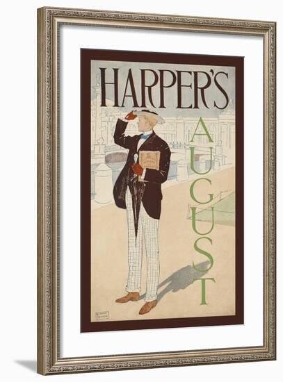 Harper's August-Edward Penfield-Framed Art Print