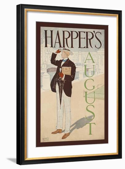 Harper's August-Edward Penfield-Framed Art Print