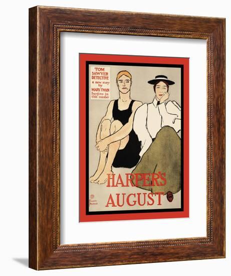 Harper's August-Edward Penfield-Framed Art Print