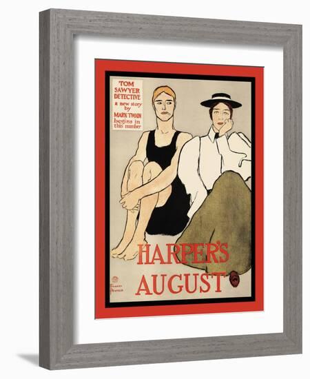 Harper's August-Edward Penfield-Framed Art Print