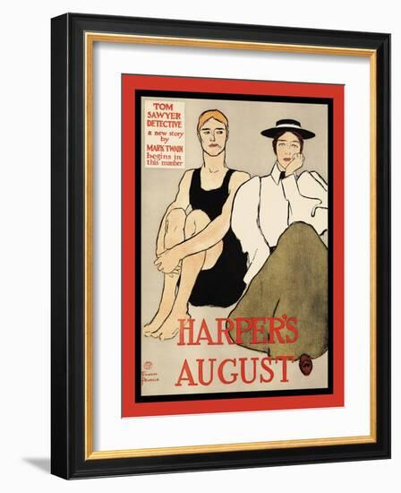 Harper's August-Edward Penfield-Framed Art Print