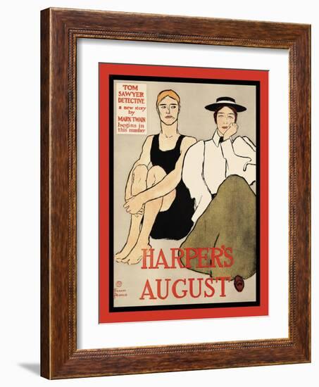 Harper's August-Edward Penfield-Framed Art Print