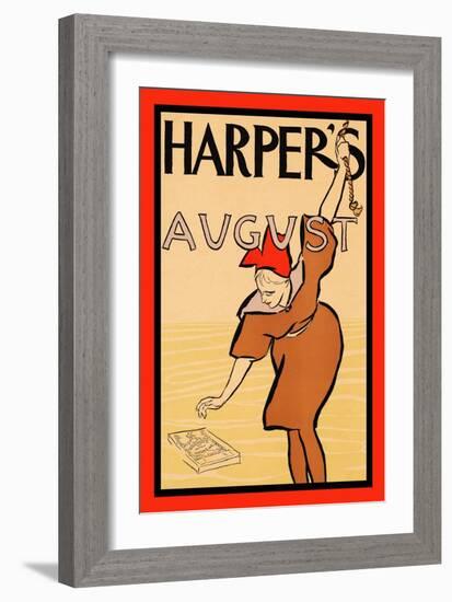 Harper's August-Edward Penfield-Framed Art Print