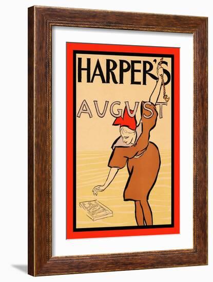 Harper's August-Edward Penfield-Framed Art Print