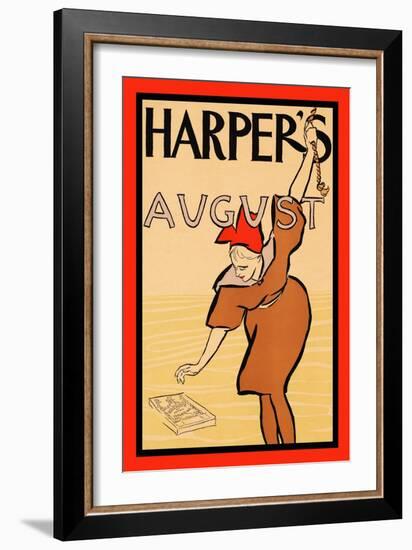 Harper's August-Edward Penfield-Framed Art Print