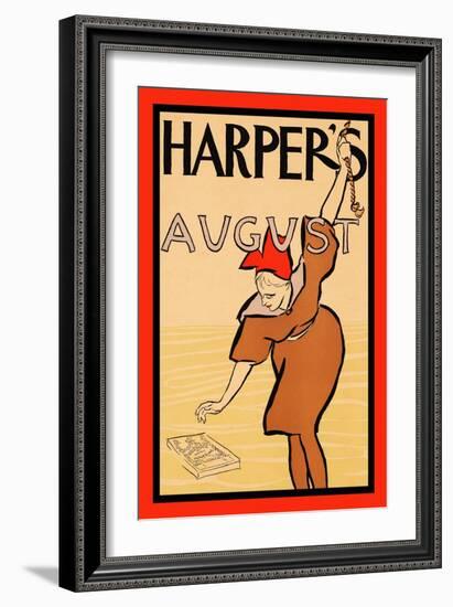 Harper's August-Edward Penfield-Framed Art Print