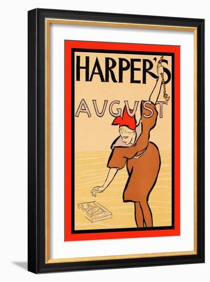 Harper's August-Edward Penfield-Framed Art Print