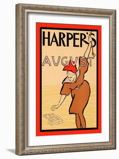 Harper's August-Edward Penfield-Framed Art Print