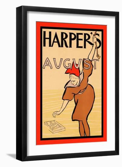 Harper's August-Edward Penfield-Framed Art Print