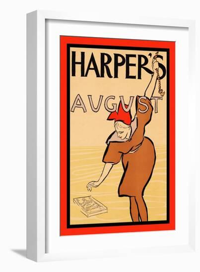 Harper's August-Edward Penfield-Framed Art Print