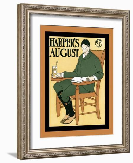 Harper's August-Edward Penfield-Framed Art Print