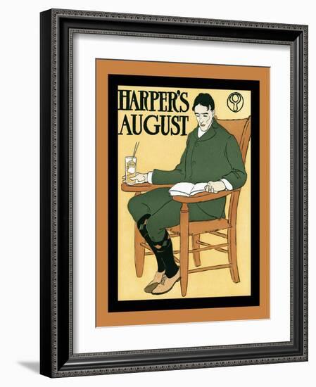 Harper's August-Edward Penfield-Framed Art Print