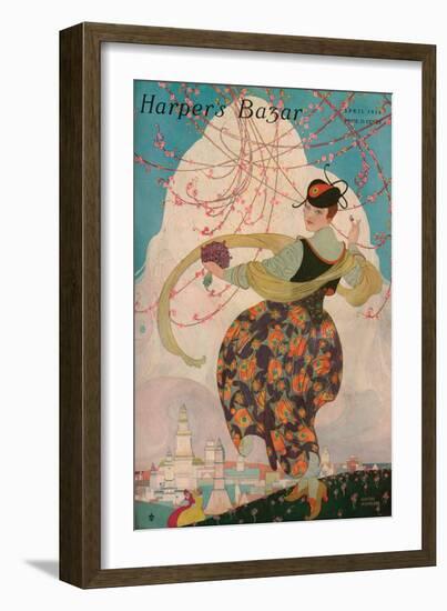 Harper's Bazaar, April 1916-null-Framed Premium Giclee Print