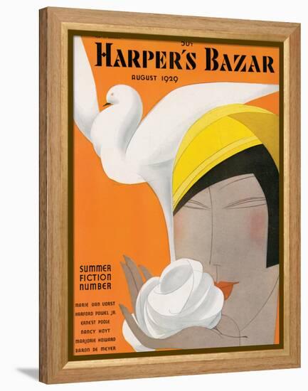 Harper's Bazaar, August 1929-null-Framed Stretched Canvas