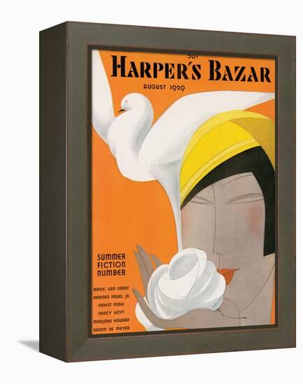 Harper's Bazaar, August 1929-null-Framed Stretched Canvas