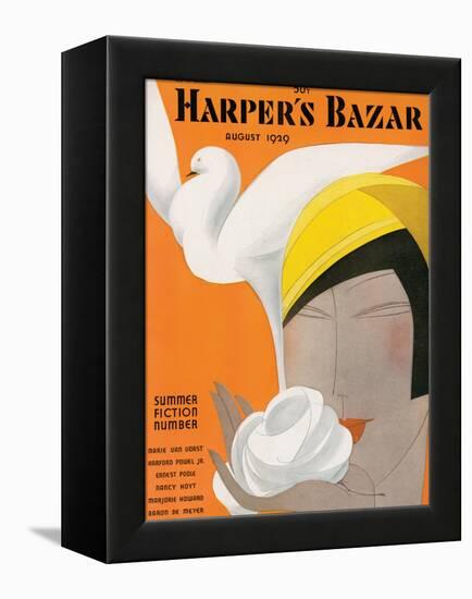 Harper's Bazaar, August 1929-null-Framed Stretched Canvas