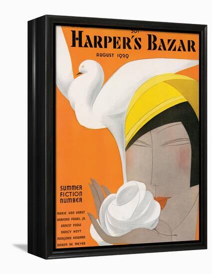 Harper's Bazaar, August 1929-null-Framed Stretched Canvas