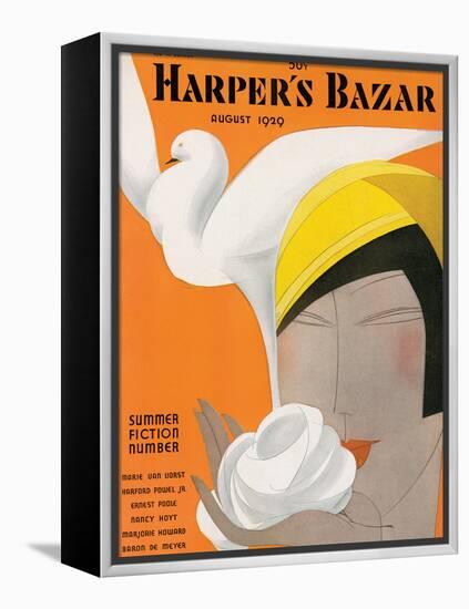 Harper's Bazaar, August 1929-null-Framed Stretched Canvas