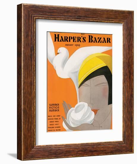 Harper's Bazaar, August 1929-null-Framed Premium Giclee Print