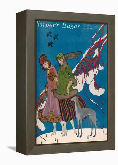 Harper's Bazaar, February 1916-null-Framed Stretched Canvas