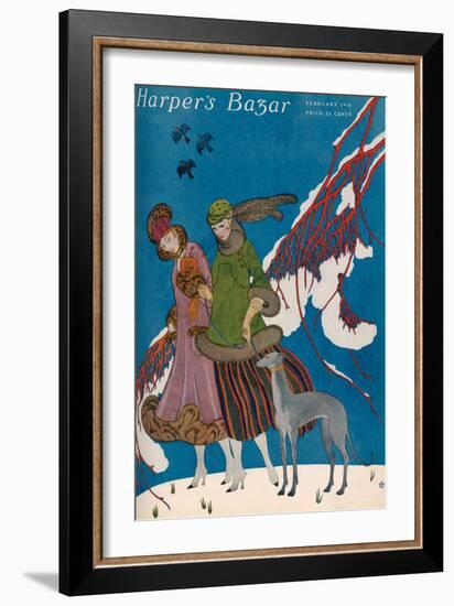 Harper's Bazaar, February 1916-null-Framed Premium Giclee Print