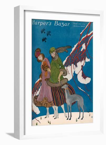 Harper's Bazaar, February 1916-null-Framed Premium Giclee Print