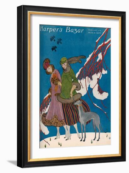 Harper's Bazaar, February 1916-null-Framed Premium Giclee Print