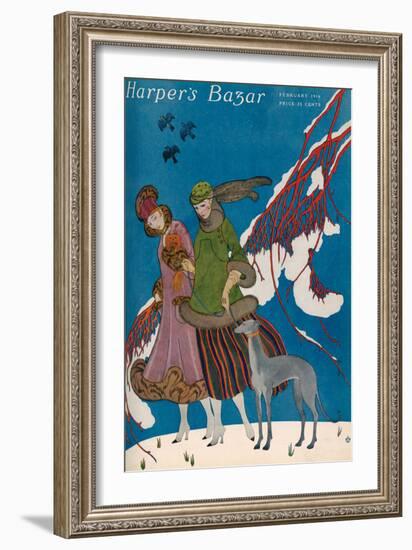 Harper's Bazaar, February 1916-null-Framed Art Print