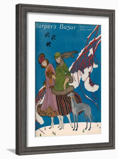 Harper's Bazaar, February 1916-null-Framed Art Print