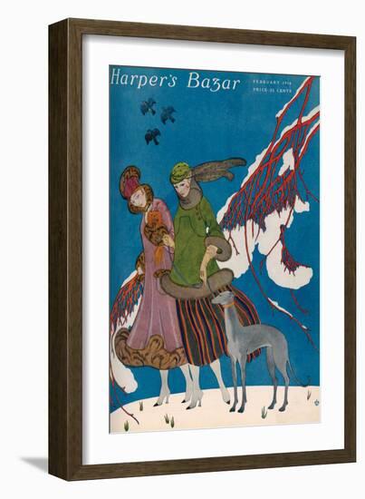 Harper's Bazaar, February 1916--Framed Art Print