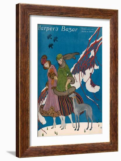 Harper's Bazaar, February 1916-null-Framed Art Print