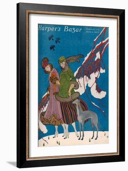 Harper's Bazaar, February 1916-null-Framed Art Print