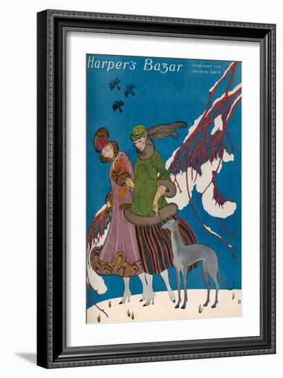 Harper's Bazaar, February 1916--Framed Art Print