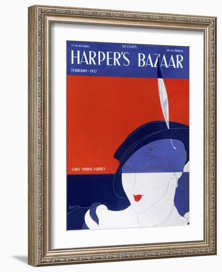 Harper's Bazaar, February 1932-null-Framed Art Print