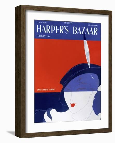 Harper's Bazaar, February 1932-null-Framed Art Print