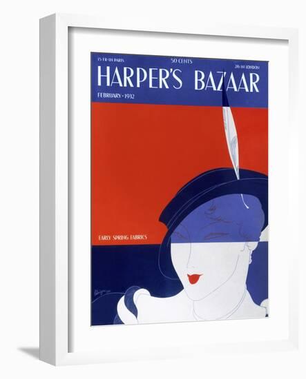 Harper's Bazaar, February 1932-null-Framed Art Print