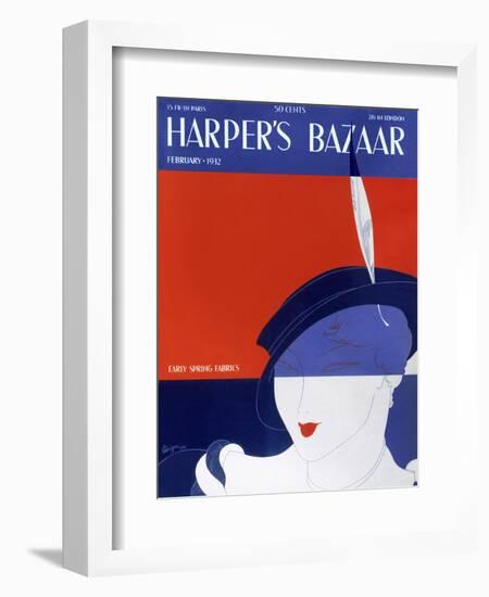 Harper's Bazaar, February 1932-null-Framed Premium Giclee Print