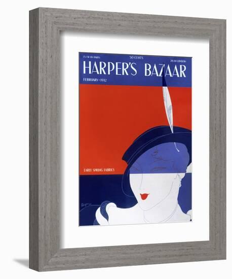 Harper's Bazaar, February 1932-null-Framed Art Print