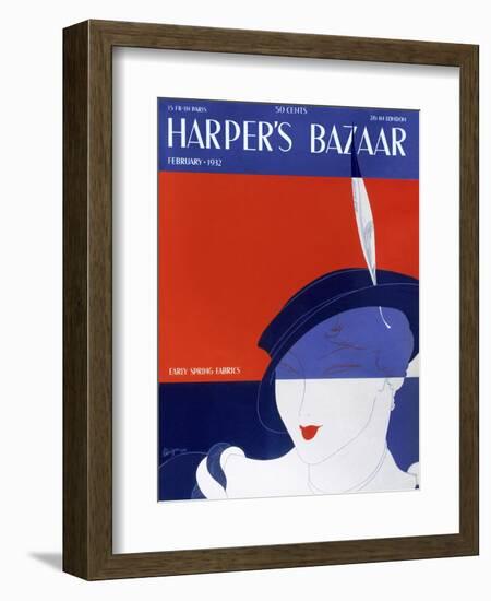 Harper's Bazaar, February 1932-null-Framed Art Print