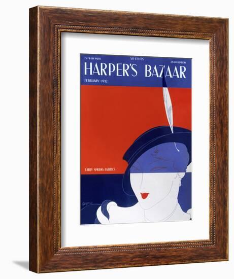 Harper's Bazaar, February 1932-null-Framed Art Print